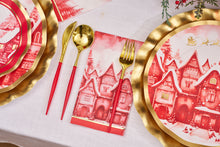 Cargar imagen en el visor de la galería, Platos Grandes Christmas Village  - Paquete de 8
