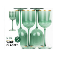 Cargar imagen en el visor de la galería, Copas de Vino Emerald  12 OZ - Paquete de 5
