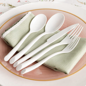 Cubiertos Suave White Combo / Caja para 8 personas - 40 piezas