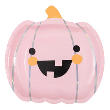 Cargar imagen en el visor de la galería, Platos Groovy Halloween Smiley Pumpkin   / Paquete de 8
