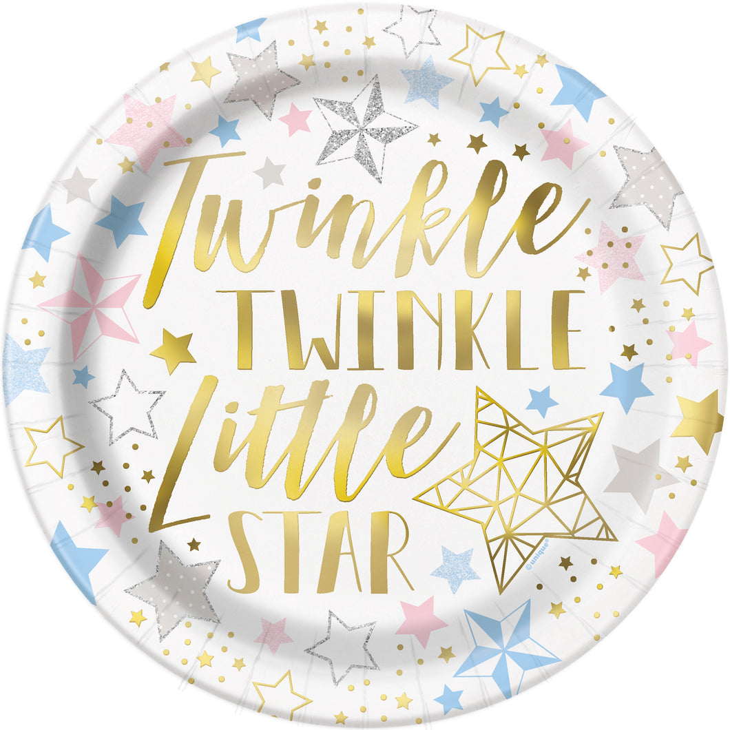 Platos Grandes Twinkle Little Star - Paquete de 8