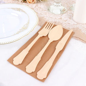 Cubiertos de Madera Vintage  - Paquete para 8 Personas