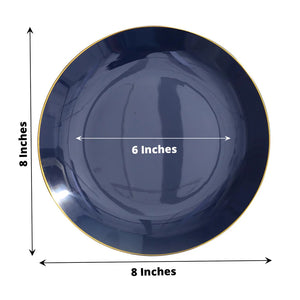 Platos de Postre Glossy Navy Blue - Paquete de 10