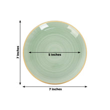 Cargar imagen en el visor de la galería, Platos de Postre Translucent Dusty Sage Green - Paquete de 10
