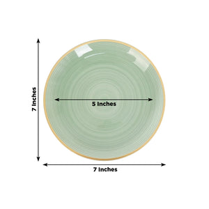 Platos de Postre Translucent Dusty Sage Green - Paquete de 10