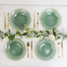 Cargar imagen en el visor de la galería, Platos de Postre Translucent Dusty Sage Green - Paquete de 10
