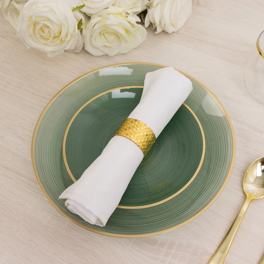 Platos de Postre Translucent Dusty Sage Green - Paquete de 10