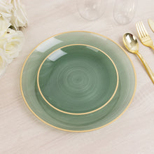 Cargar imagen en el visor de la galería, Platos de Postre Translucent Dusty Sage Green - Paquete de 10
