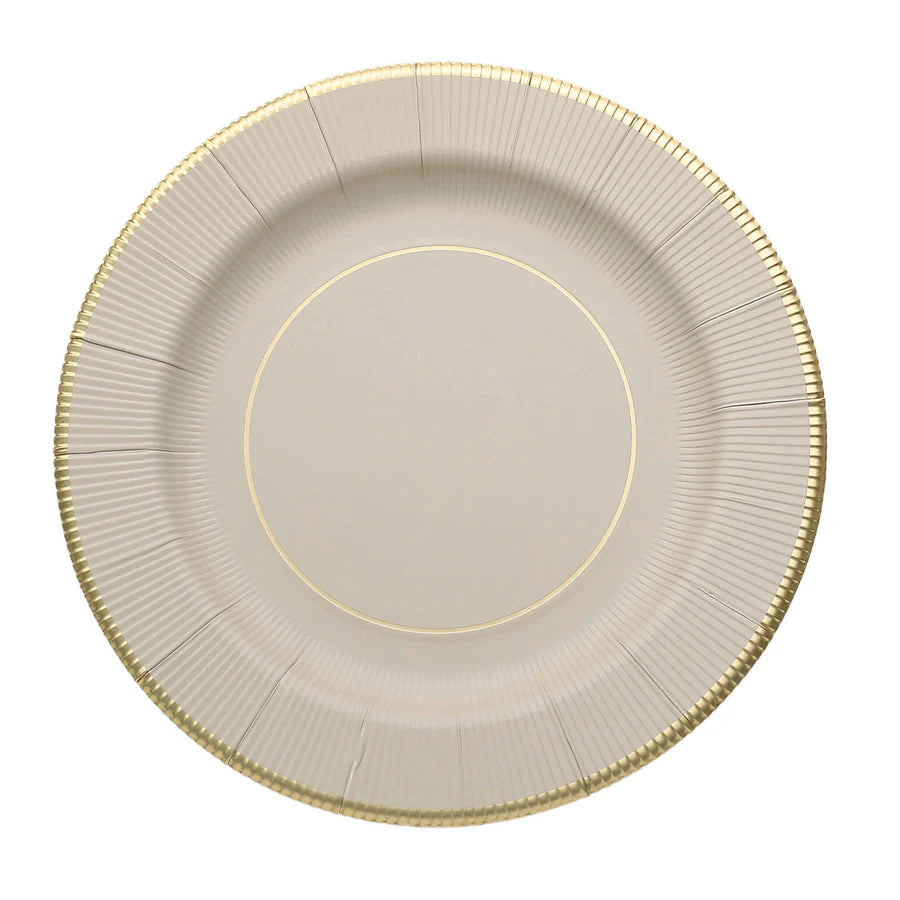 Platos Grandes Taupe Sunray - Paquete de 8