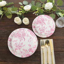Cargar imagen en el visor de la galería, Platos Grandes Pink French Toile - Paquete de 8
