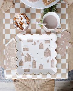 Platos Grandes Gingerbread House  - Paquete de 8