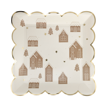 Cargar imagen en el visor de la galería, Platos Grandes Gingerbread House  - Paquete de 8
