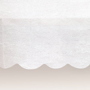 Mantel Blanco Scalloped Rectangular - 1 Pieza
