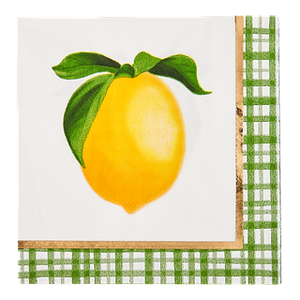 Servilletas Cocktail Lemon & Stem  - Paquete de 20