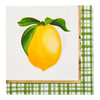 Servilletas Cocktail Lemon & Stem  - Paquete de 20