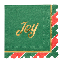 Cargar imagen en el visor de la galería, Servilletas Cocktail Joyful Christmas - Paquete de 26
