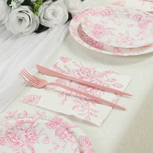 Cargar imagen en el visor de la galería, Servilletas Lunch Pink French Toile - Paquete de 20
