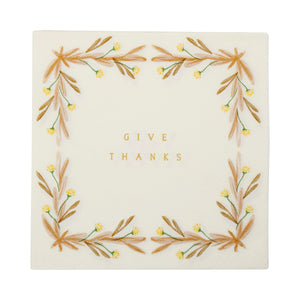 Servilletas Cocktail Give Thanks - Paquete de 24