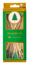 Cargar imagen en el visor de la galería, Palillos Cocktail Christmas Tree 6” - Paquete de 30
