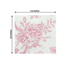 Cargar imagen en el visor de la galería, Servilletas Lunch Pink French Toile - Paquete de 20
