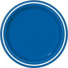 Cargar imagen en el visor de la galería, Platos de Postre Azul Royal Thin Stripe - Paquete de 8

