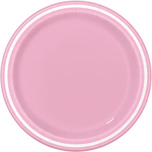 Cargar imagen en el visor de la galería, Platos de Postre Lovely Pink Thin Stripe - Paquete de 8
