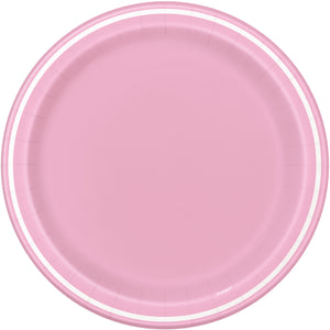 Platos Grandes Lovely Pink Thin Stripe - Paquete de 8