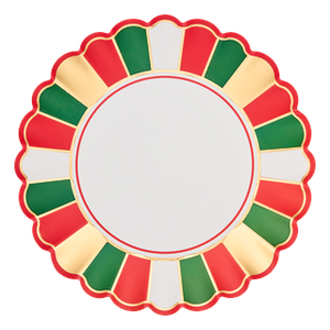 Platos Grandes Joyful Christmas - Paquete de 8