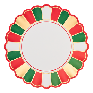 Platos Grandes Joyful Christmas - Paquete de 8