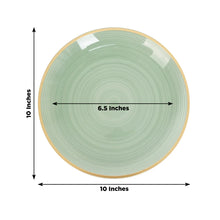 Cargar imagen en el visor de la galería, Platos Grandes Translucent Dusty Sage Green - Paquete de 10
