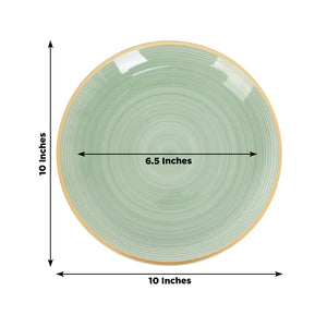 Platos Grandes Translucent Dusty Sage Green - Paquete de 10