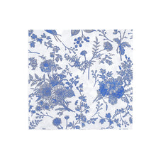 Cargar imagen en el visor de la galería, Servilletas Cocktail Blue French Toile - Paquete de 20
