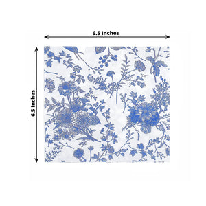Servilletas Cocktail Blue French Toile - Paquete de 20