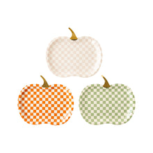 Cargar imagen en el visor de la galería, Platos Grandes Checkered Pumpkin - Paquete de 9
