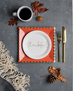 Platos de Postre Thankful - Paquete de 8