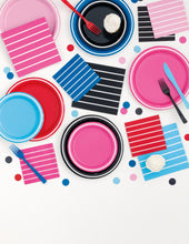Cargar imagen en el visor de la galería, Platos de Postre Lovely Pink Thin Stripe - Paquete de 8
