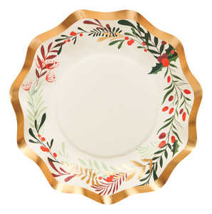 Platos Appetizer Bowl Christmas Forest  - Paquete de 8