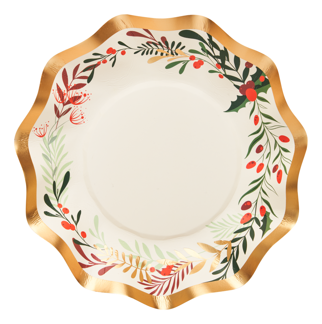 Platos Appetizer Bowl Christmas Forest  - Paquete de 8