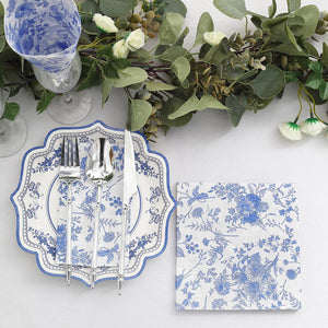 Servilletas Cocktail Blue French Toile - Paquete de 20