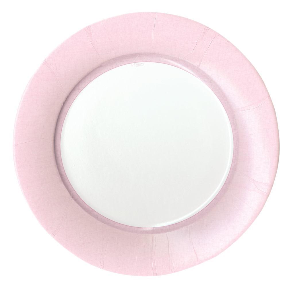 Platos Grandes Petal Pink Linen - Paquete de 8