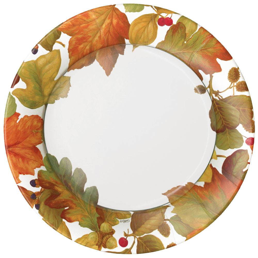 Platos Grandes Autumn Leaves - Paquete de 8