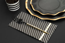Cargar imagen en el visor de la galería, Platos de Postre Black &amp; Gold / Paquete de 8
