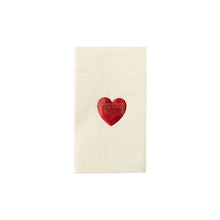 Cargar imagen en el visor de la galería, Servilletas Guest Red Foil Heart / Paquete de 18
