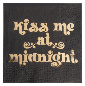 Servilletas Cocktail NEW YEARS KISS ME - Paquete de 20
