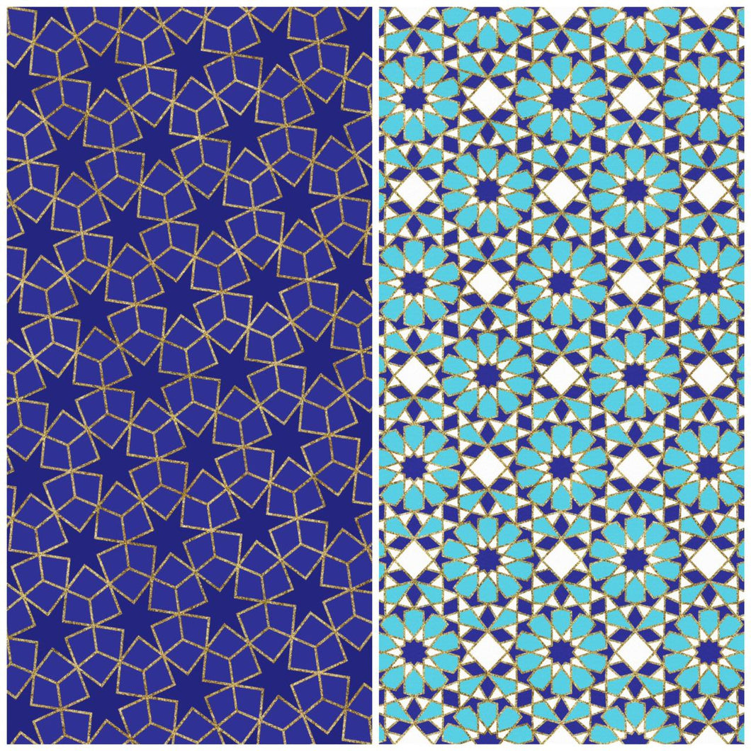 Individuales Moroccan Tile Blue / 24 PCS