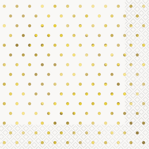 Servilletas Golden Dots  / Paquete de 16