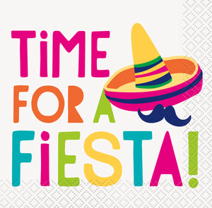 Servilletas Time for a Fiesta  /  Paquete de 16